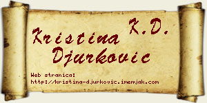Kristina Đurković vizit kartica